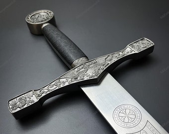 Handgefertigte King Arthur Excalibur Schwerter, handgeschmiedete Edelstahl Schwerter, Wikinger Schwerter, Schaukampftaugliche Schwerter, Weihnachtsgeschenke