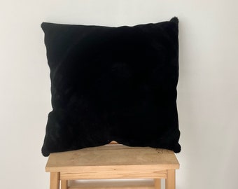 Black Cushion Cover, Black Pillow Cover, Black Soft Textured Couch Pillow Case, Decoration For Home