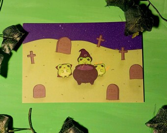 Lámina artística del trío del cementerio