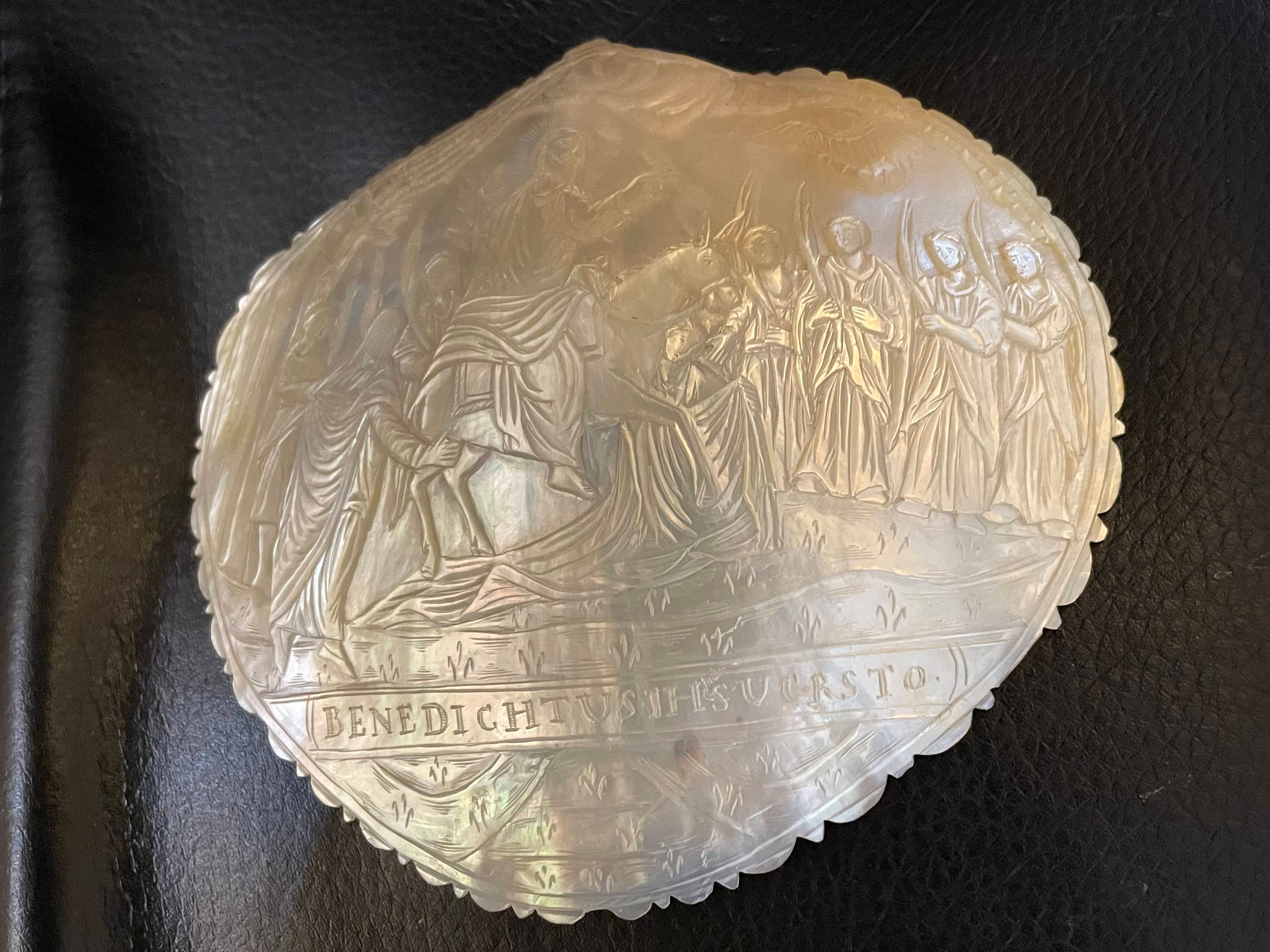 Mother-of-Pearl Religious Souvenir from Bethlehem