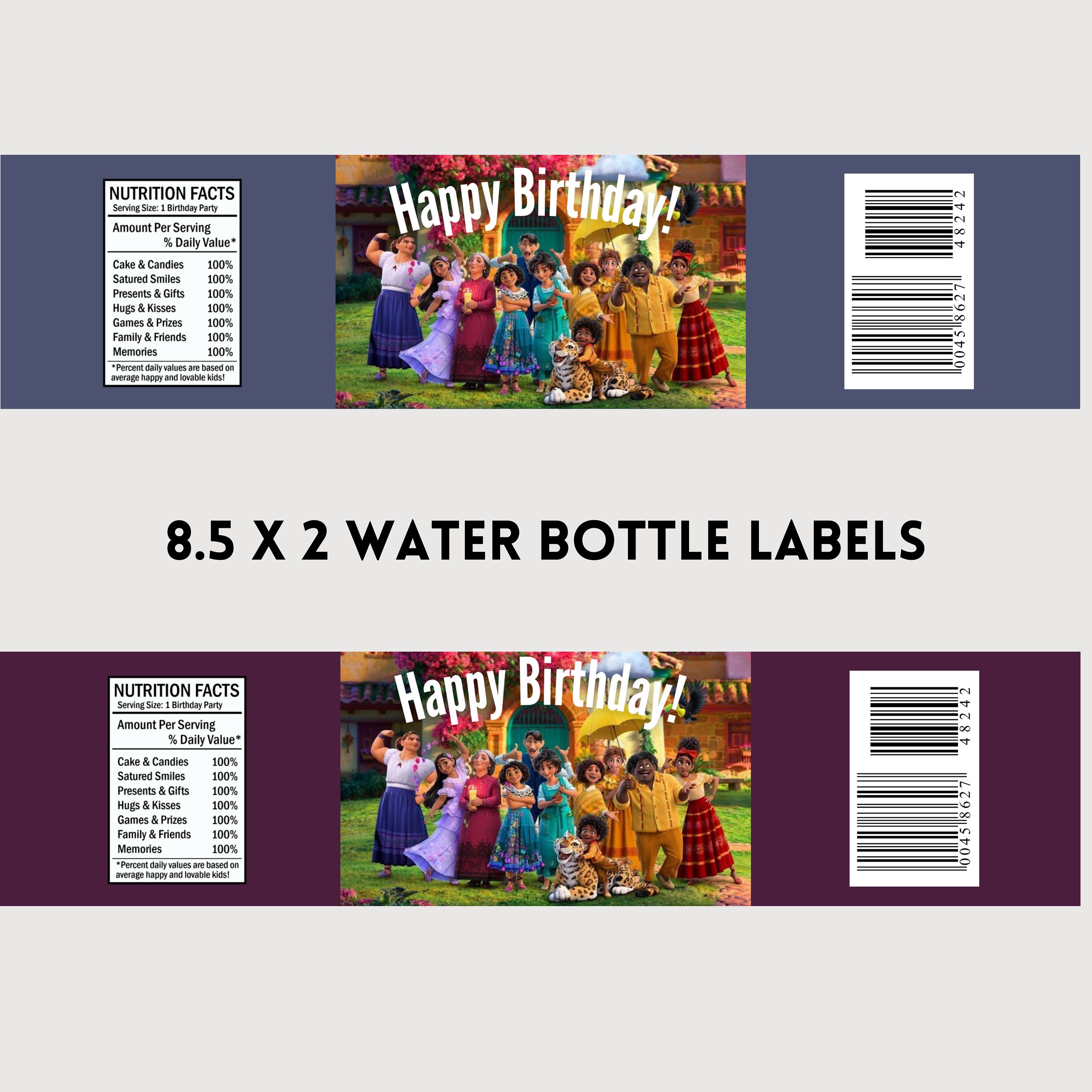 Free) Encanto Canva Birthday Water Bottle Labels in 2023