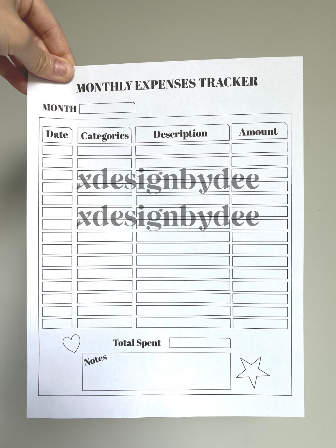 Cash Stuffing Digital Printable's Includes Bill Tracker Etsy