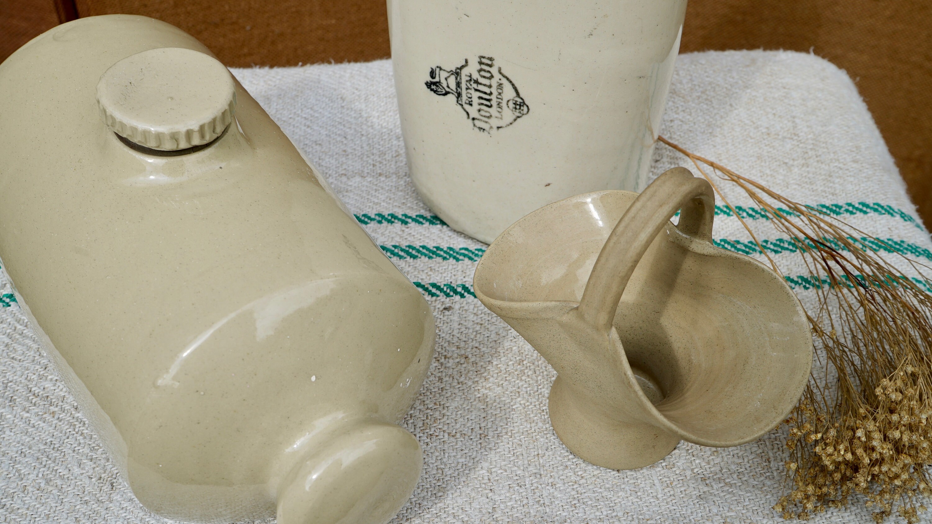 Antique Stoneware Large Bed Warmer Etsy