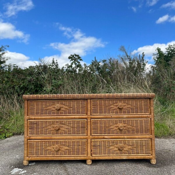 Rattan Chest of Drawers Etsy UK