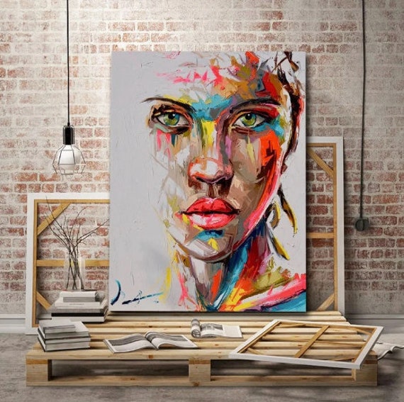 Abstract paintings of women's faces deals