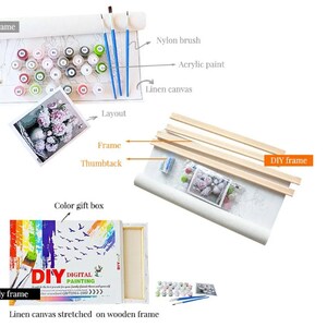 Four Season Tree Paint by Number Kit DIY Painting by Number - Etsy