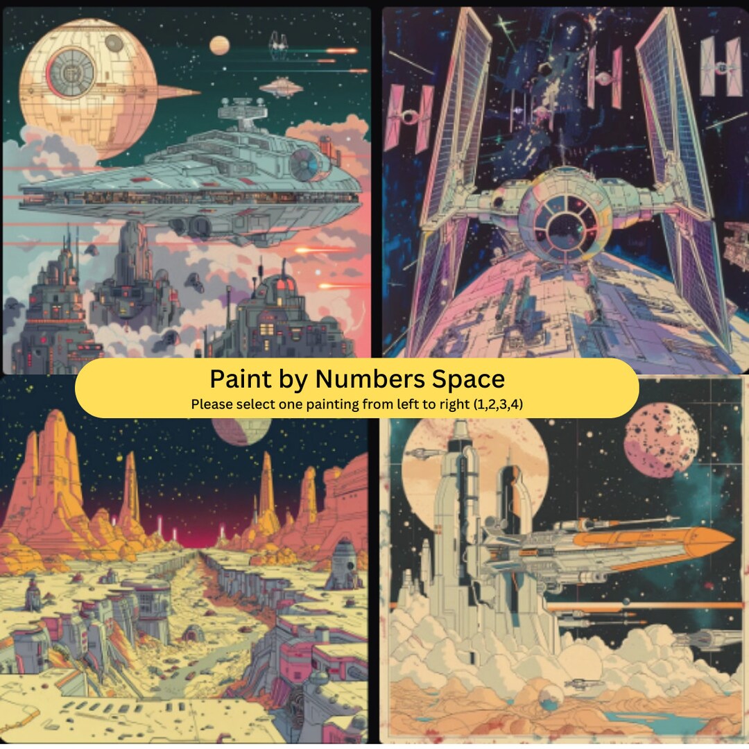 Paint by Numbers Kit Space Paint by Numbers Kit for Adult Beginner