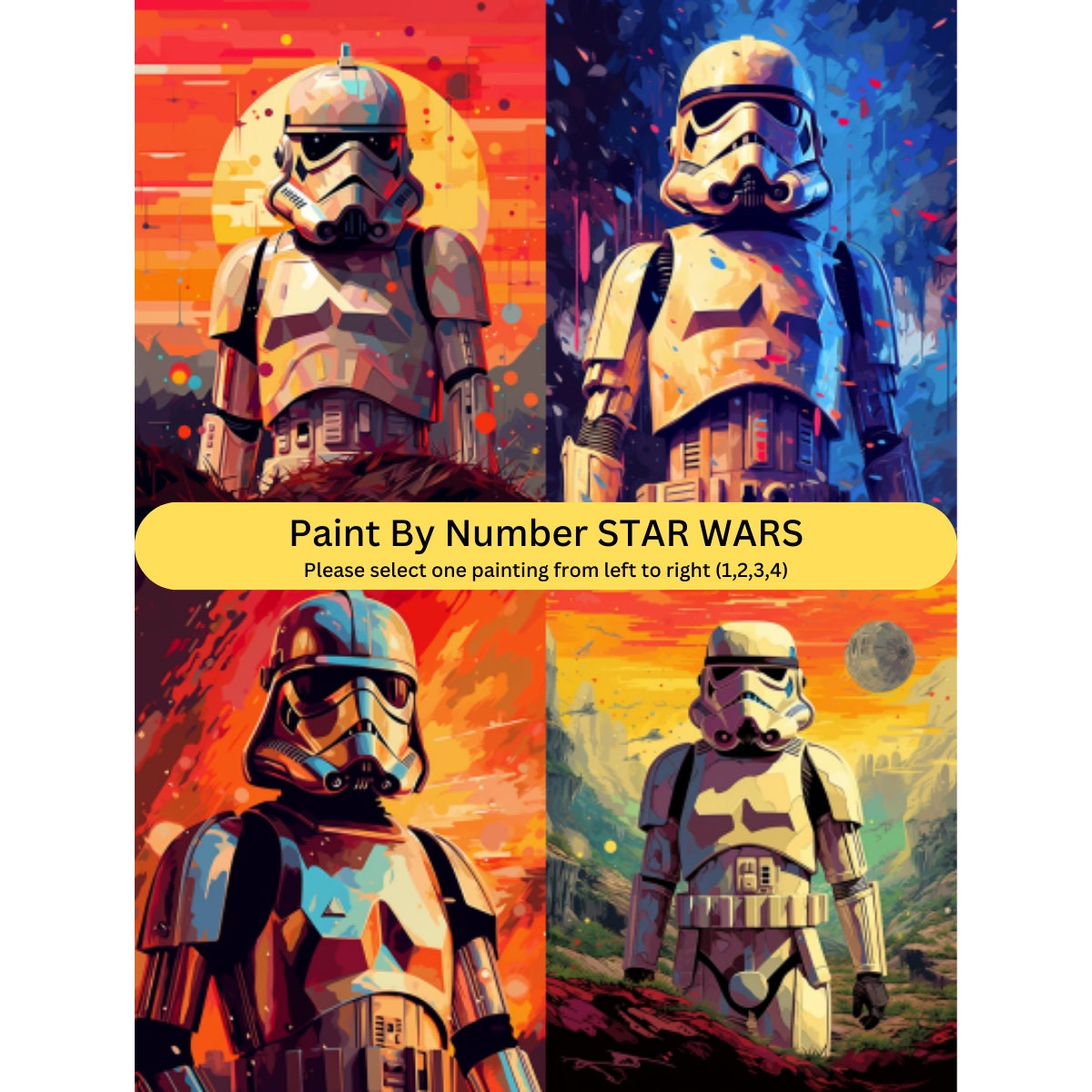 Paint by Numbers Kit Space Starwars Paint by Numbers Kit for Adult Beginner  Personalize Gift Birthday Gift Home Decor 