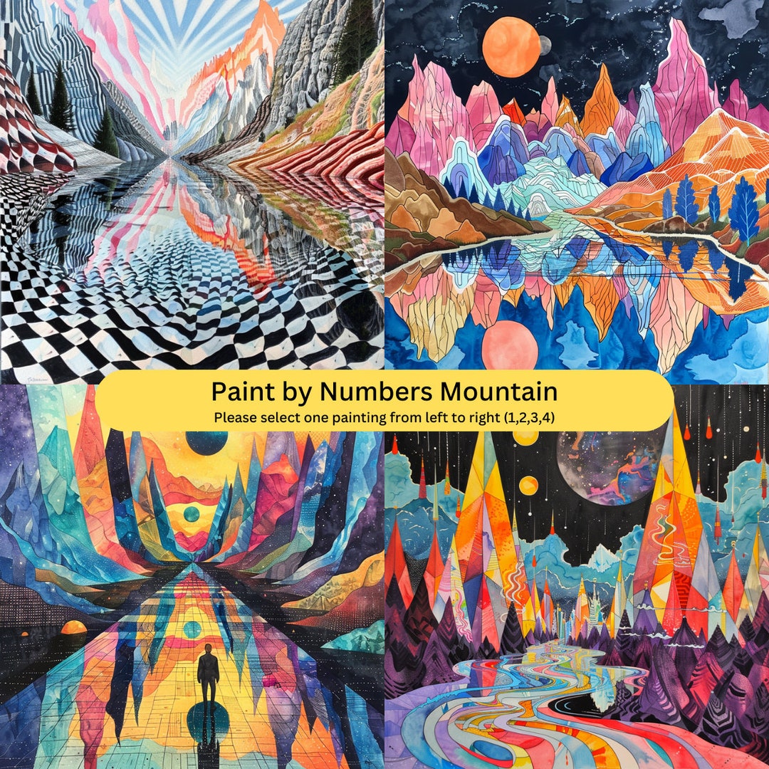 Paint by Numbers Kit Adult Mountain Painting by Numbers Canvas Painting