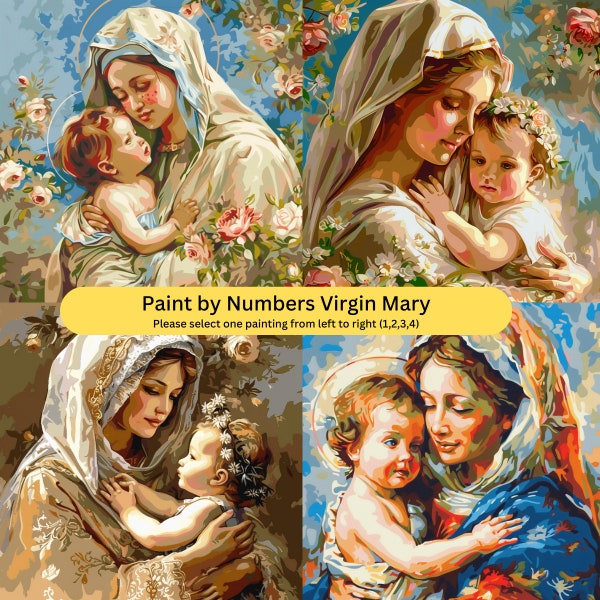 Paint by Numbers Kit Virgin Mary Paint by Numbers Kit Adult Peinture Numro Paint by Number Kit Adult Large Paint by Numbers Kit Adult Framed