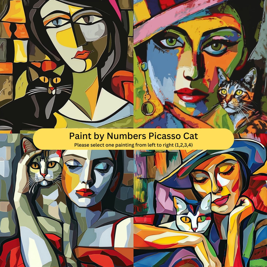 Paint by Numbers Woman Paint by Numbers Cat Paint by Numbers Portrait