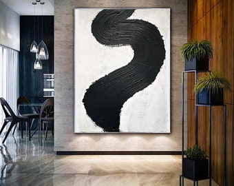 Texture Wall Art Black And White Wall Art Framed Textured Painting Abstract Palette Painting 3d Abstract Painting Minimalist Wall Art