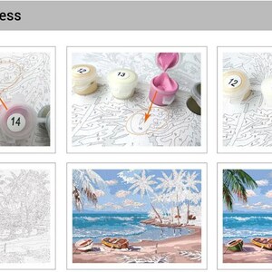 Four Season Tree Paint by Number Kit DIY Painting by Number - Etsy