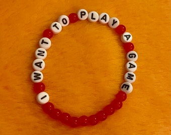 Saw Jigsaw inspired “I Want To Play A Game” Beaded Bracelet