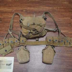 WW2 USMC 太平洋オリジナル映画小道具ギアセット証明書付き