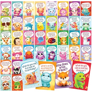 May include: A set of 24 colorful flashcards with animal illustrations and riddles. Each card features a different animal and a question about it. The cards are designed for children and are a fun way to learn about animals and language.