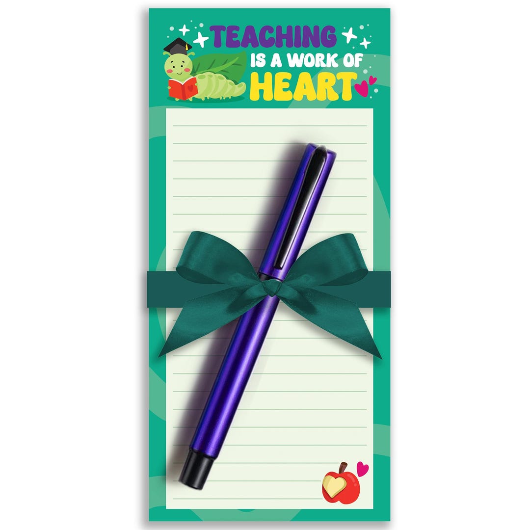 Teacher Notepad Gift Set With Pen - Teacher Appreciation Gift, End of ...