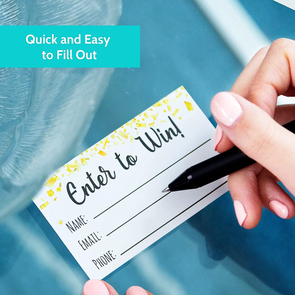 200 Raffle Tickets 3.5”x2” - Enter to Win Entry Form Cards for Giveaway ...