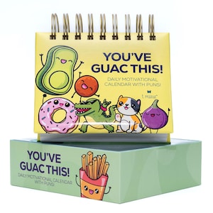 Punny Motivational Desk Calendar Daily Perpetual Calendar to Use Year after Year Cute Office Decor and Inspirational Desk Accessories