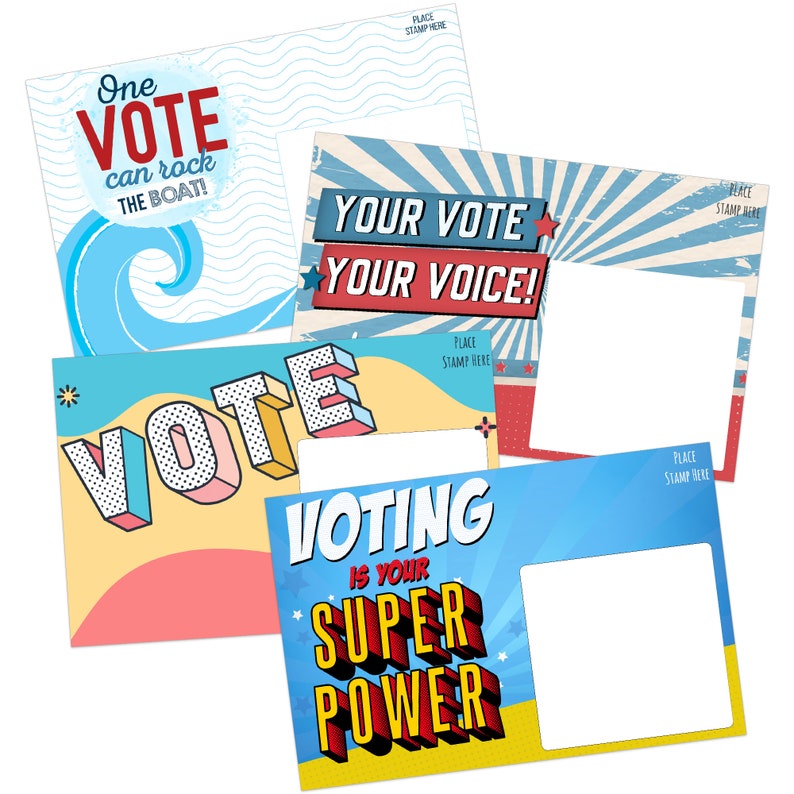 Voting Rights Postcards 400 Bulk Voter Postcards 4x6