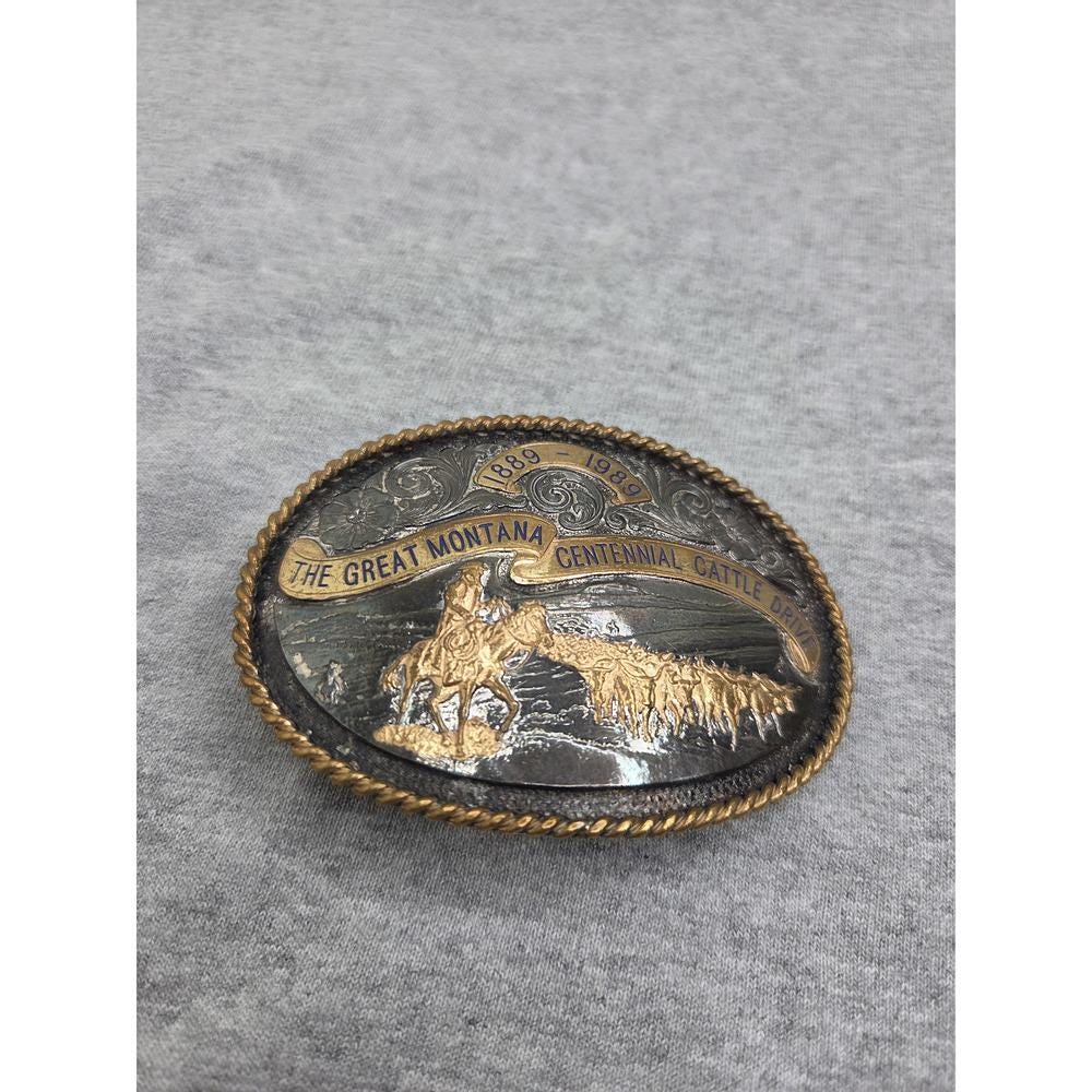 Montana Silversmiths Centennial Cattle Drive Commemorative  display picture 1