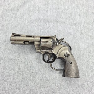 Vintage 1978 Bergamot Brass Works Revolver Belt Buckle L-156 Colt Python USA