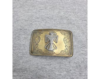 Vintage Native American Inspired Thunderbird Motif Belt Buckle Southwestern