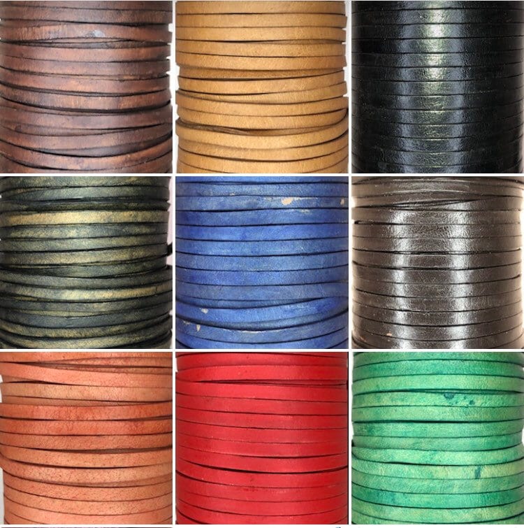 EXCEART 1 Roll Leather Roll Leather Flat Cord Thin Leather Strap Leather  Strips for Bracelets Leather Art Material Braided Belt Craft Leather Strap