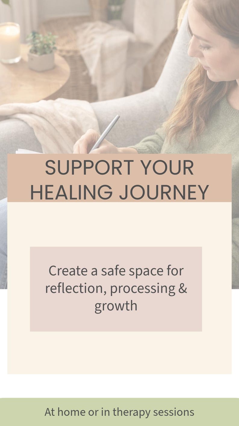 Trauma Therapy Worksheets Bundle | CBT & Healing Journal | PTSD ...