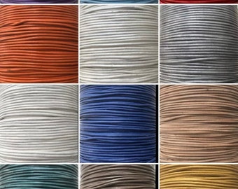 1mm Leather Cord Genuine Round Necklace Rope Jewellery Craft Thread Thong - 2-100m Length - Premium Quality