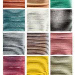 2 mm Lederband echte runde Halskette Seil Tanga - Schmuck Handwerk