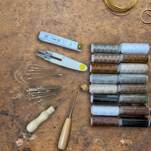 Juego de herramientas de costura de cuero Riverstone, kit de artesanía para hacer cuero