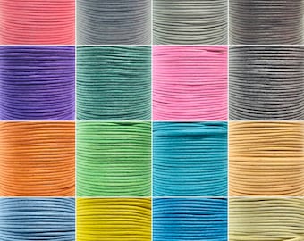 2mm Waxed Cotton Cord Rope Thong String Thread Jewellery Craft