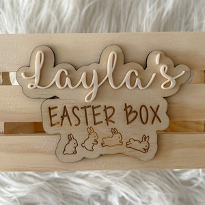 Easter Crate Plaque, Easter Box Tag, Personalised Easter