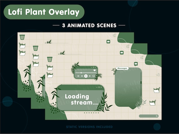 Lofi plant animated aesthetic scenes | Cozy aesthetic | Plant Scenes | Twitch Starting Soon | BRB Scene | Ending Scene