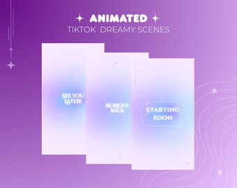 Dreamy Cosmic Streaming Scenes: Animated Twitch Overlays (Digital Download