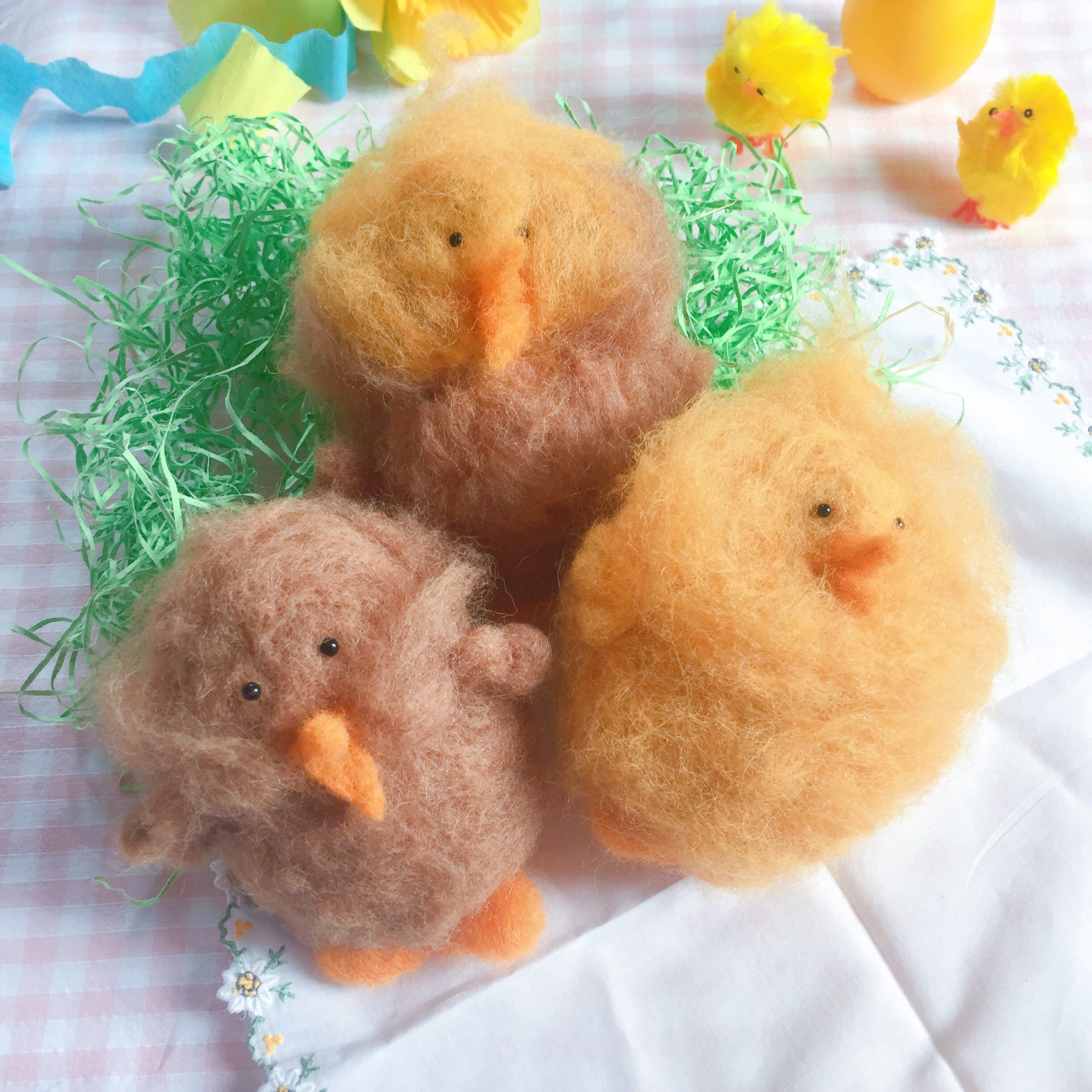 Poussin de Paques Laine/ Poussin Laine Feutrée/Deco Feutrée/Poussin Pâques/Deco Pâques Laine/Felted 