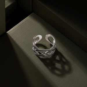 Adjustable Sterling Silver Celtic Knot Ring