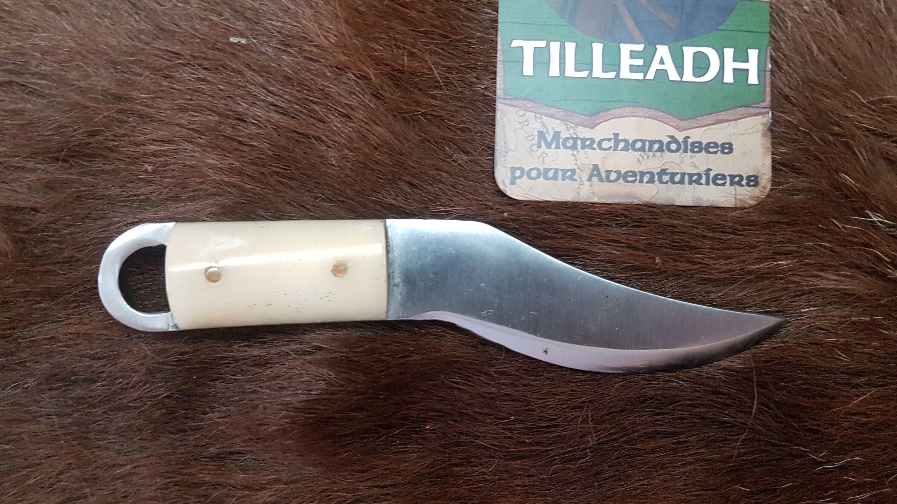 Couteau Romain 1Er Siècle Après Jc de 13 cm // Manche en Os