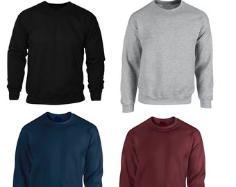 New Adult Unisex Sweatshirt Pullover Heavy Blended  S-XXL Top Fleece Jumper Work Wear Plain BnW Unisex Sweater