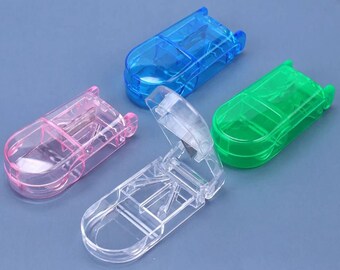 Pill Splitter Half Storage Compartment Box Medicine Tablet