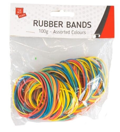 215-430 Natural Elastic Rubber Bands Size 18 Strong Stretchy 80mm x 1.5mm  Office