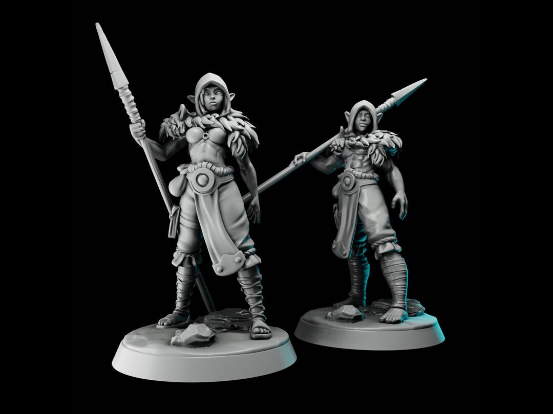 Elf Rangers X2 Tabletop Mini Dungeons and Dragons D&D Pathfinder RPG ...