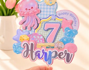 Squishy  Cake Topper,Kawaii Squishies Decor, Squishy Dumpling, Butter Squishy