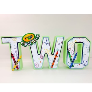 Crayola 3D Letters / Crayola Party Decorations / Crayola Experience Birthday Party/ Crayola Experience/ Crayon Experience / Crayon Birthday