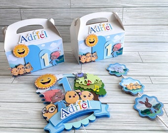Canticos Gable Box / Canticos Birthday / 1st Birthday Party / Favor Boxes / Canticos Cake Topper / Canticos Cupcake Topper