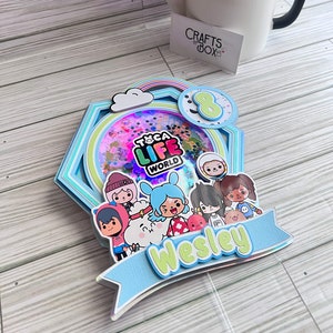 Toca Life  World Cake Topper/ Toca Boca / Toca Life World/ Toca Life Party Decoration