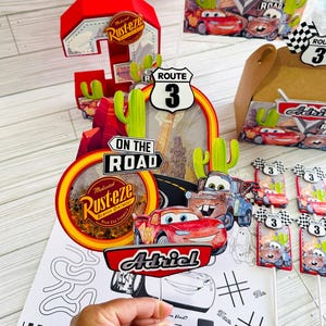 Lightning McQueen Cake Topper – Cars Birthday Party Decoration for Boys