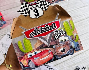 Cars Party Favor Box – Lightning McQueen Treat Box for Kids Birthday Party