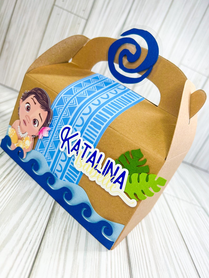 Moana Favor Box/ Moana Gable Box/ Moana Party Decoration/ Etsy